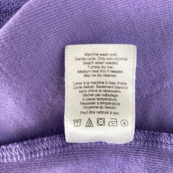 Coldwater Creek Lightweight Full Zip French Terry Jacket L Purple - Picture 9 of 9